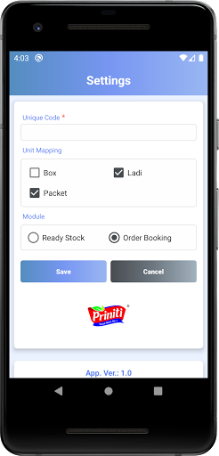 Priniti SFA Screen 2