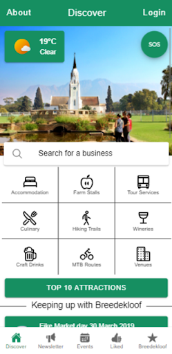 Android application Breedekloof Wine Valley screenshort