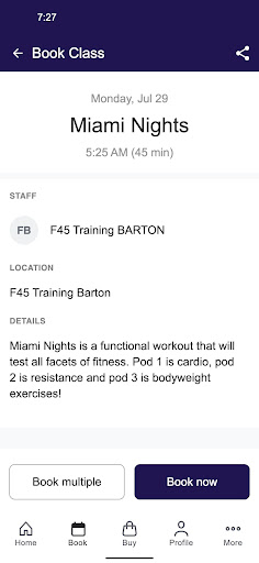 Screenshot of Mindbody x F45