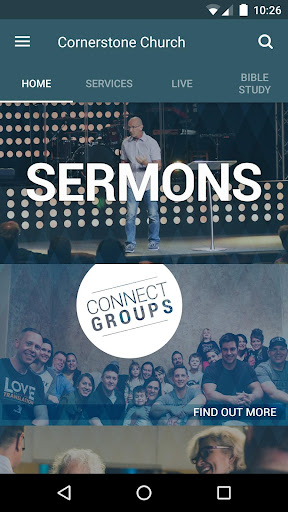 Android application Cornerstone Church MWC screenshort