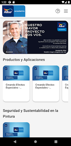 Android application Academia Alba screenshort