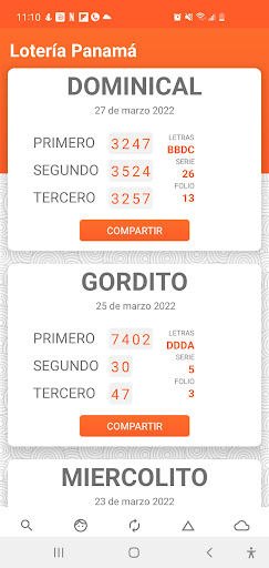 Android application Lotería Panamá screenshort