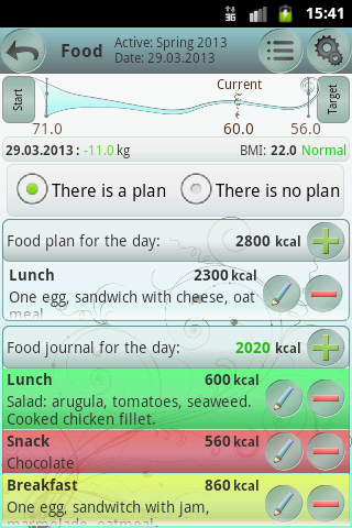 Android application Slim Plan screenshort