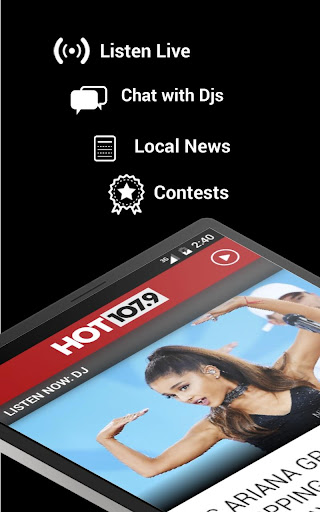 Screenshot of HOT 107.9 (KHXT)