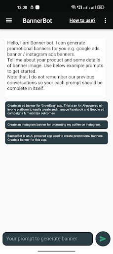 Android application AI Banner Maker - Bannerbot screenshort