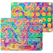Holi Art Emoji Keyboard Theme  Icon