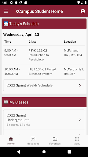 myVCSU Screen 3