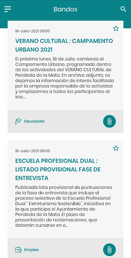 Android application Peraleda de la Mata Informa screenshort