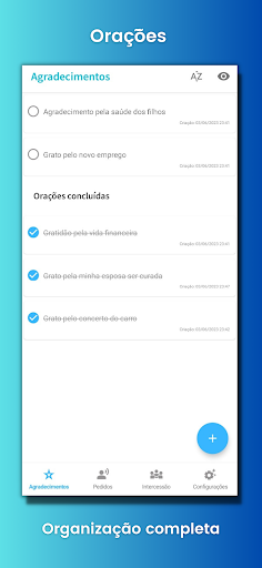 Android application Minhas Orações - Meu Histórico screenshort