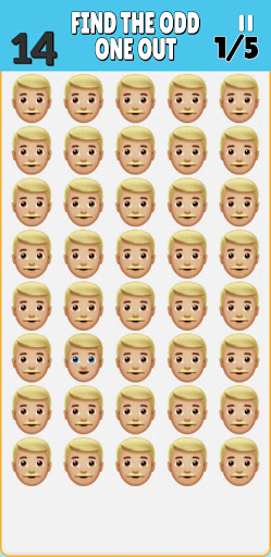 Android application Find The Odd One Emoji Puzzle screenshort
