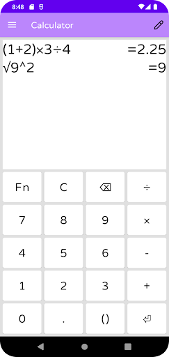 Android application Math & Code Lab screenshort