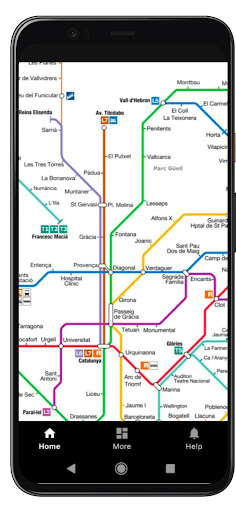 Android application Barcelona Metro Map screenshort