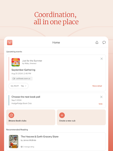 Screenshot of Bookclubs: Book Club Organizer