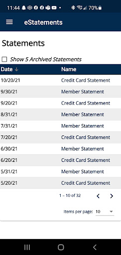 Sno Falls Credit Union Screen 3
