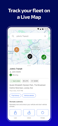 Screenshot of Ford Pro Telematics Drive