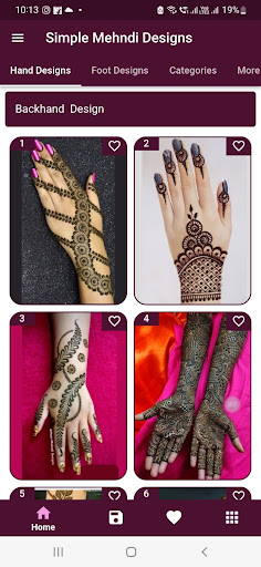 Android application Simple Mehndi Design screenshort