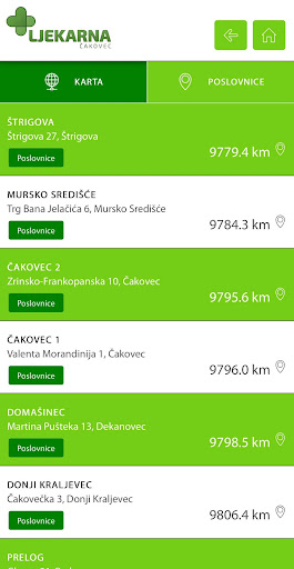 Android application Ljekarna Čakovec screenshort