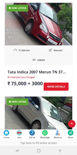 Sri Harsha Cars Screen 3