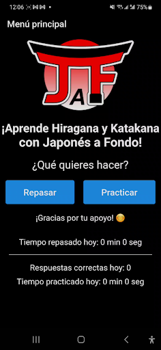 Android application Aprende Japonés - Kana screenshort