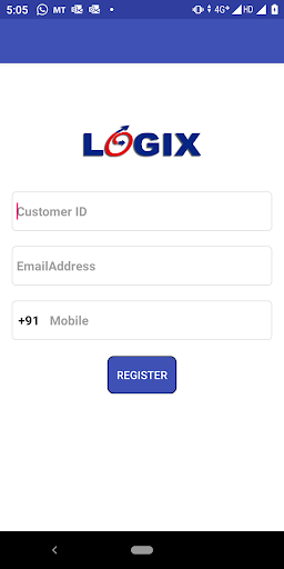 Android application Logix SupportDesk screenshort