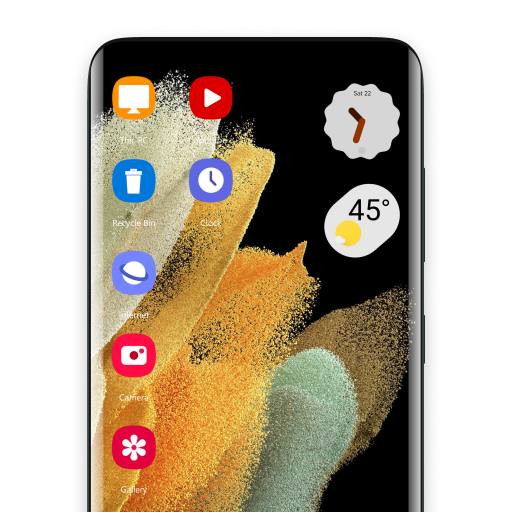 Galaxy S21 theme for launcher logo