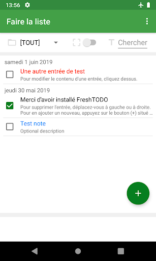 Aperçu de l'application