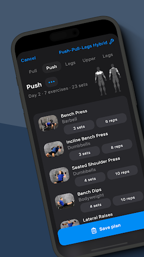 Android application Alpha Progression Gym Tracker screenshort