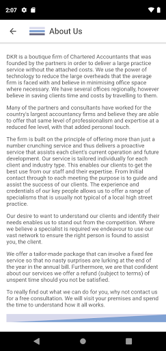DKR Chartered Accountants Screen 2