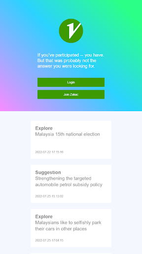 Android application Zakac screenshort