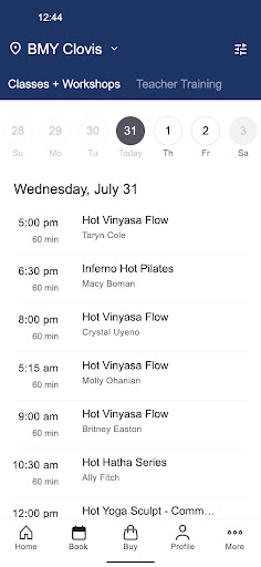 Blue Moon Yoga Screen 2