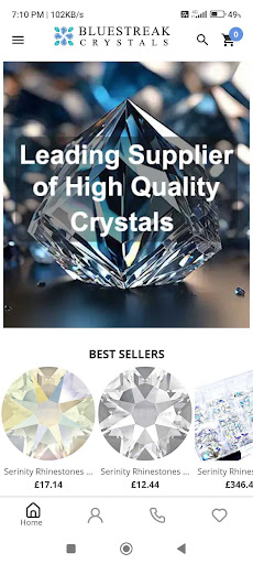 Android application Bluestreak Crystals screenshort