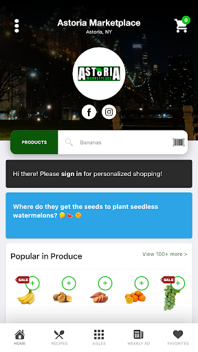 Android application Astoria Marketplace screenshort