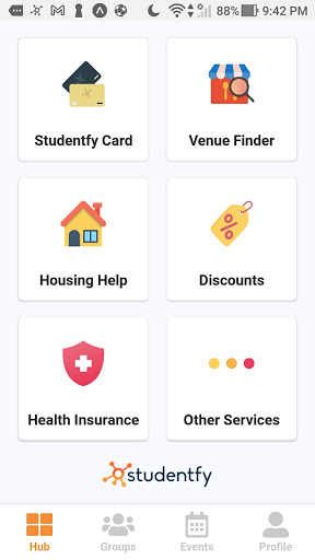 Android application Studentfy screenshort