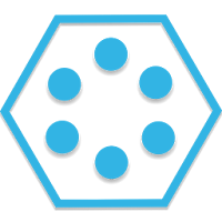 SL Theme Holo Blue Hexagon