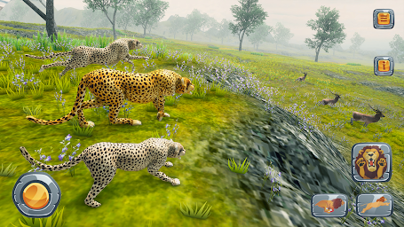 Wild cheetah family simulator