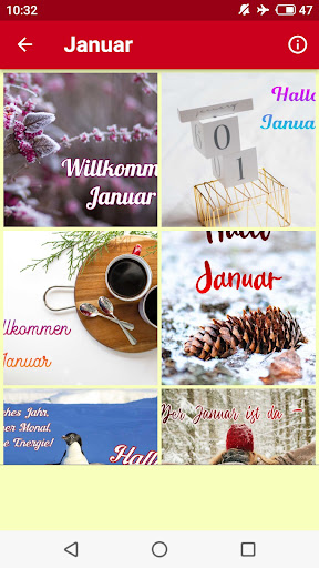 Android application Willkommen jeden Monat screenshort