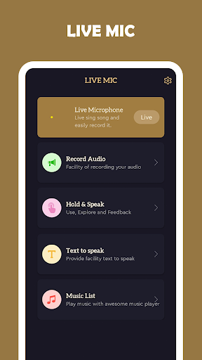 Android application MobileMic To Bluetooth Speaker screenshort