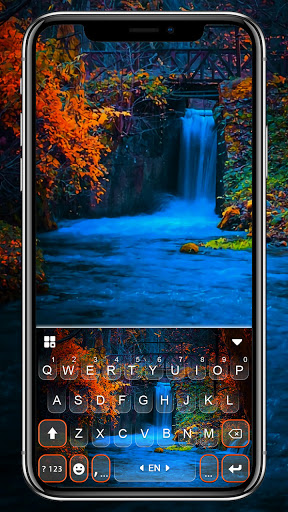 Android application Autumn Waterfall Keyboard Back screenshort