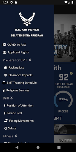 USAF Delayed Entry Program Screen 2