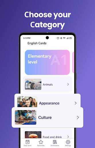 Word of the Day – Flashcards Screen 3