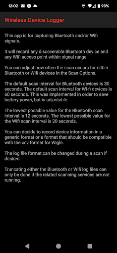 Wireless Device Logger Screen 3