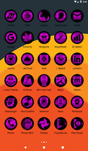 Oreo Magenta Icon Pack