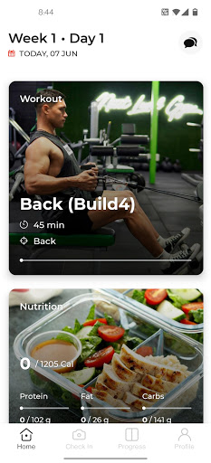 The Next Level Fit App Screen 3