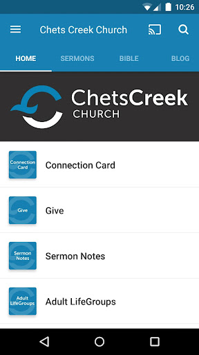 Android application Chets Creek Church screenshort