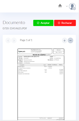 Android application Legajos Online App screenshort