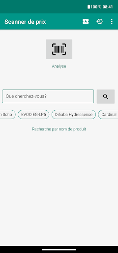 Aperçu de l'application