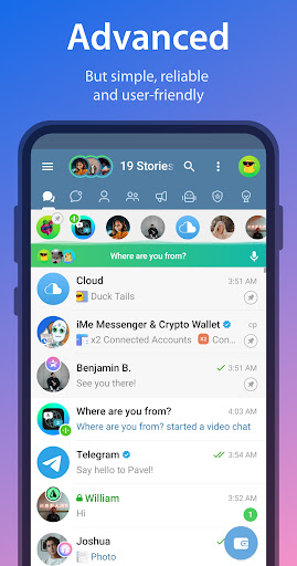 Screenshot of iMe: AI Messenger for Telegram