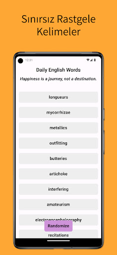 Android application Daily English Words screenshort