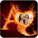Cover Image of Download Fire Text Photo Frame  APK