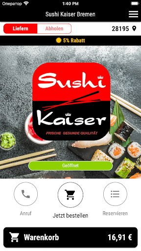 Android application Sushi Kaiser Bremen screenshort